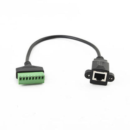 SYSTEM-S LAN cable 30 cm RJ45 socket to 8 pin terminal block screw