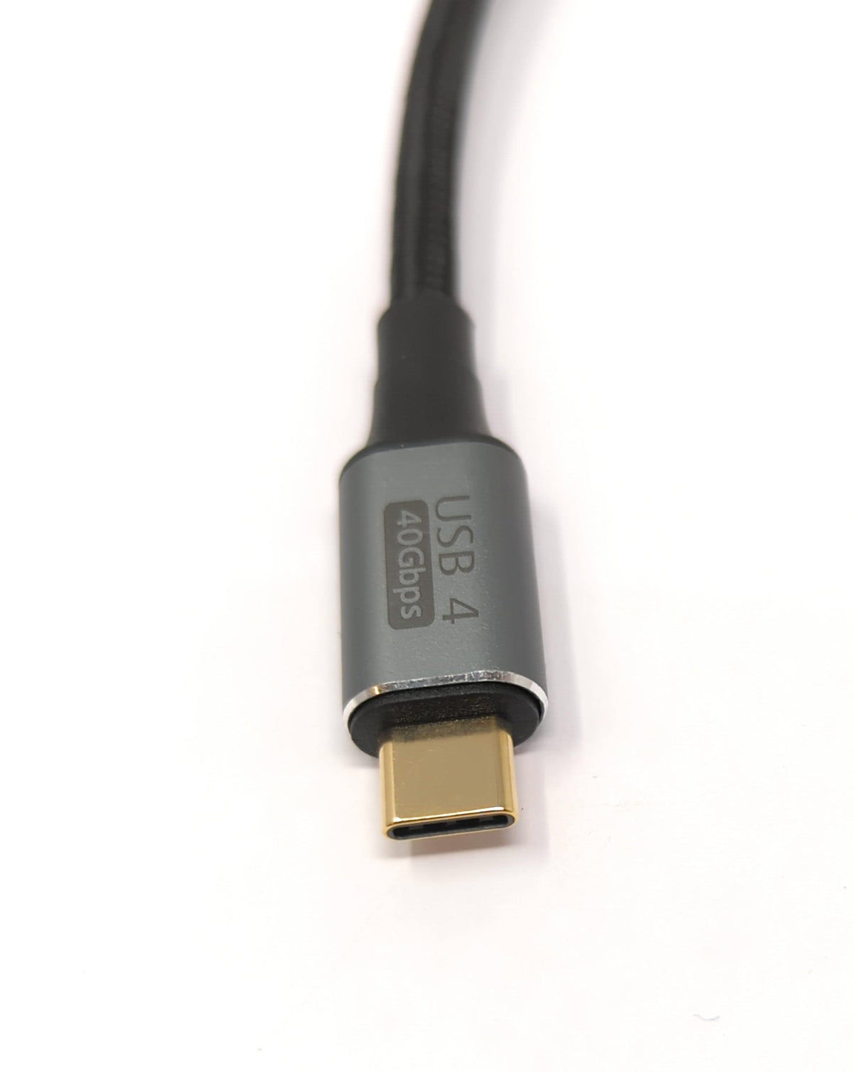SYSTEM-S USB4 USB cable 80 cm Type C male to male 40 Gbit/s USB 4.0 braided angle