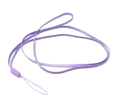 5x Halsband Umhängeband Trageband mit Schlaufe in Lila für Smartphone MP3-Player | System-S