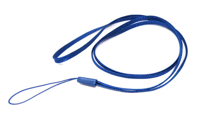 5x Halsband Umhängeband Trageband mit Schlaufe in Blau für Smartphone MP3-Player | System-S