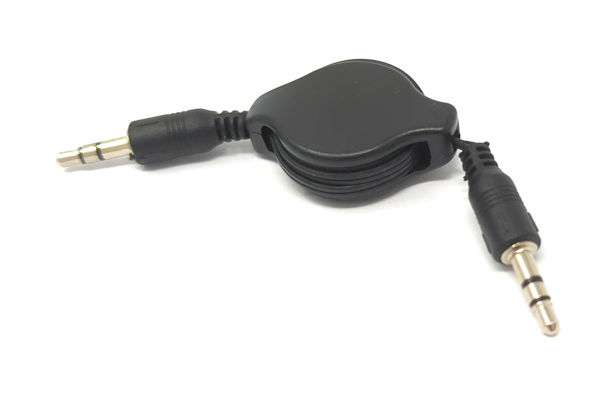 SYSTEM-S Audio Cable 80 cm Stereo AUX Jack 3.5 mm Male to Male Extendable Black