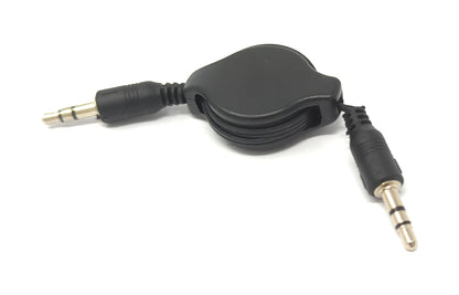 SYSTEM-S Audio Cable 80 cm Stereo AUX Jack 3.5 mm Male to Male Extendable Black