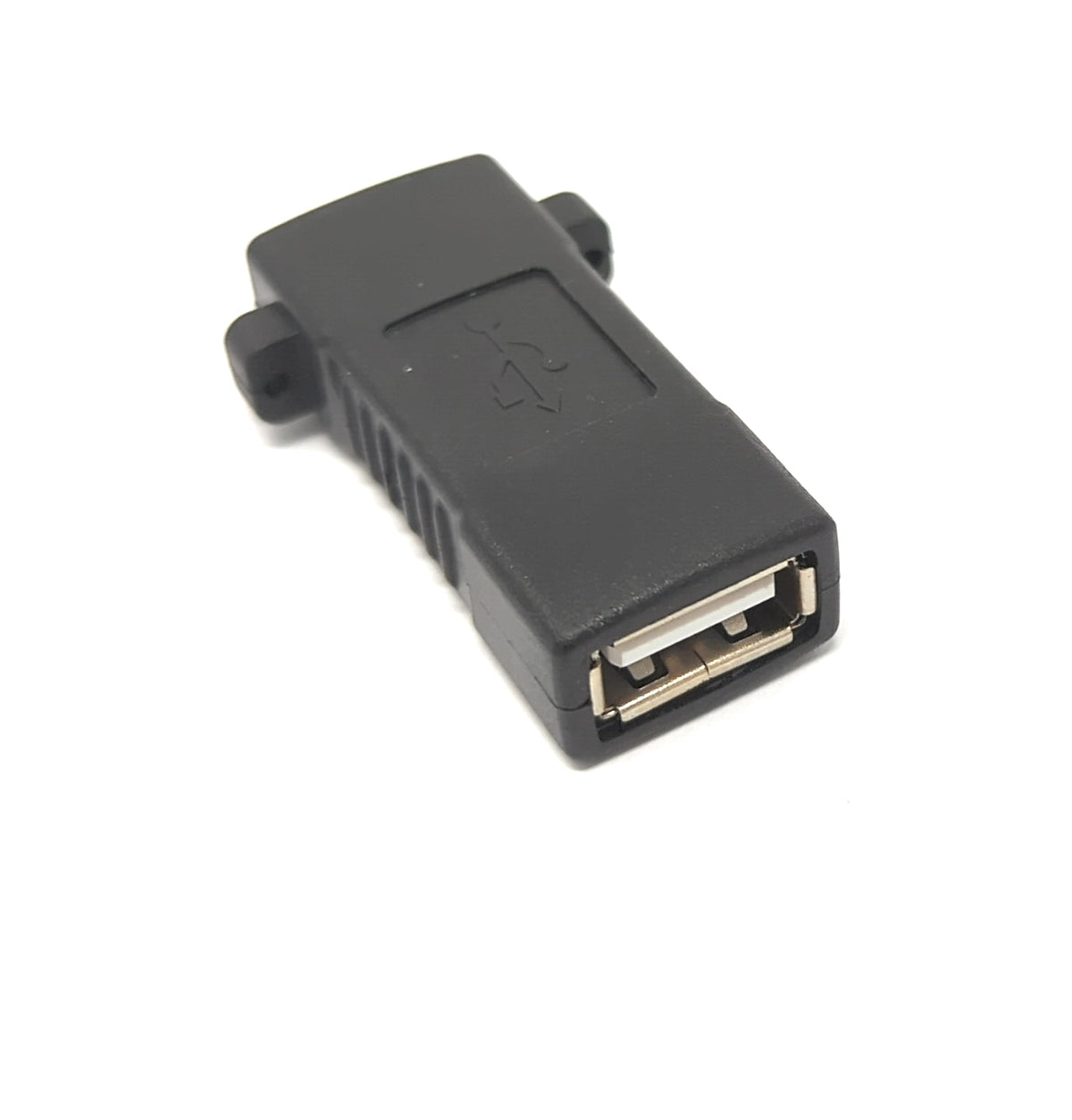 USB 2.0 Adapter Typ A Buchse zu Buchse Schraube Kabel in Schwarz | System-S