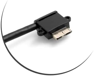 SYSTEM-S Micro USB 3.0 to USB A 3.0 data cable charging cable short cable angled angle plug 90 degrees 26 cm 