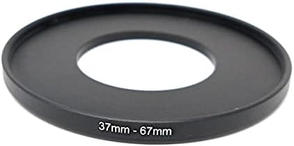 SYSTEM-S Objektiv Adapter 37 mm Gewinde zu 67 mm Step Up Ring in Schwarz für Filter - DREIKS