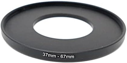 SYSTEM-S Objektiv Adapter 37 mm Gewinde zu 67 mm Step Up Ring in Schwarz für Filter - DREIKS
