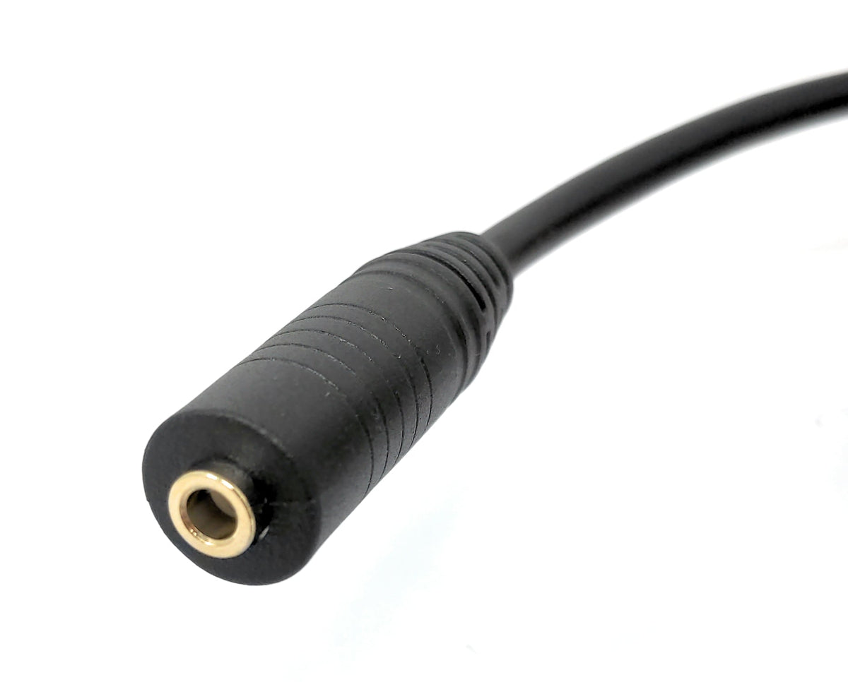 Audio Kabel 150 cm Stereo AUX Klinke 6,35 mm Stecker zu 3,5 mm Buchse Schwarz | System-S