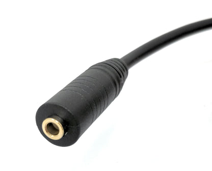Audio Kabel 150 cm Stereo AUX Klinke 6,35 mm Stecker zu 3,5 mm Buchse Schwarz | System-S