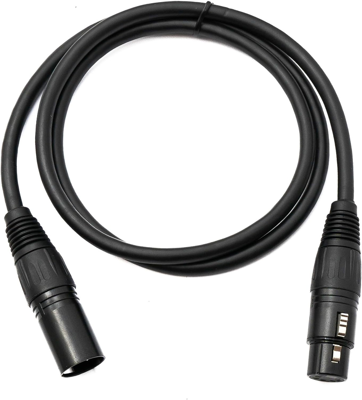 Audio XLR Kabel 50 cm 5 polig Buchse zu Stecker Adapter in Schwarz | System-S