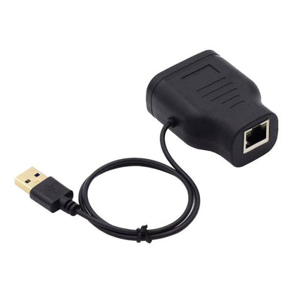 SYSTEM-S LAN Y Adapter 2x RJ45 female to female Ethernet Splitter USB 3.0 cable Black