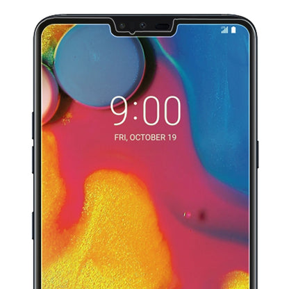 NALIA Schutzglas kompatibel mit LG V40 ThinQ, 9H Full-Cover Display Schutz Glas-Folie, Dünne Handy Schutzfolie Bildschirm-Abdeckung, Schutz-Film Clear HD Screen Protector - Transparent (schwarz)