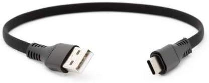 SYSTEM-S USB Typ C 3.1 Kabel auf USB Typ A 2.0 Flachkabel in Schwarz 30 cm - DREIKS