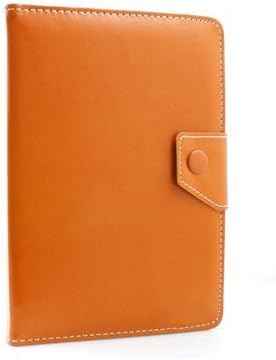 System-S 9” Zoll Bookstyle Tasche Cover Hülle Case Etui mit Halter Standfunktion für Tablet PC eBook Reader in Orange Braun - DREIKS