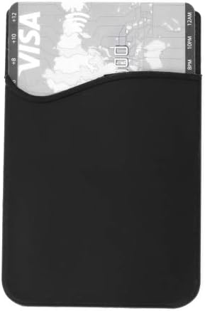 SYSTEM-S Smartphone Kartenhalter Silkonhülle Karten Etui in Schwarz - DREIKS