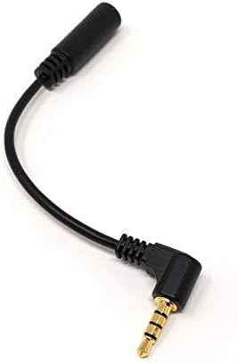 System-S 90° grad gewinkelt Winkel 3,5 mm Klinke 4 polig Winkel-Stecker Kabel Adapter 10 cm für Handy Samrtphone Tablet PC - DREIKS