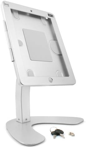 Anti-Diebstahl Messe POS Präsentation Ständer mit gebogenem Haltearm Schreibtischständer für iPad Air iPad 2 3 4 | System-S