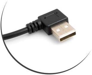 SYSTEM-S Mini USB Kabel 90° Rechts gewinkelt Winkelstecker auf USB Typ A (male) 90° rechts gewinkelt Datenkabel Ladekabel 26 cm - DREIKS