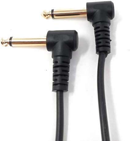SYSTEM-S Audio Y Kabel 22 cm 6,35 mm Stereo 2x Klinke Stecker zu Buchse Adapter Schwarz - DREIKS