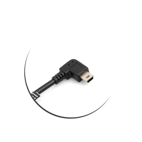 SYSTEM-S Mini USB 90° Kabel links gewinkelt Winkelstecker auf USB Typ A (male) 90° links gewinkelt Kabel Datenkabel Ladekabel 26 cm - DREIKS