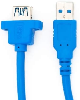 System-S USB Typ A 3.0 Stecker auf USB Typ A 3.0 Buchse für Panel Mount Kabel 100cm - DREIKS