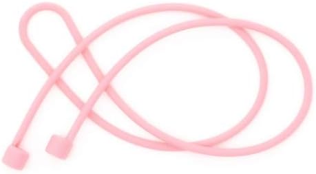 System-S 2x Silikon Halteband Holder für AirPods Kopfhörer in Pink - DREIKS