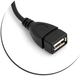 SYSTEM-S OTG Micro USB (male) 90° Grad abwärts Winkel Kabel auf USB Typ A (female) Adapter Kabel 13 cm mit OTG Funktion - DREIKS