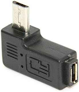 System-S 90° grad Links gewinkelt Winkelstecker Micro USB auf Micro USB Adapter OTG Host Cable Flash Drive Verbindung für Smartphone Handy Tablet PC - DREIKS