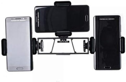 SYSTEM-S Triple mount with attachments for camera microphone smartphone size L