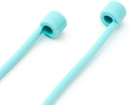System-S 1x Silikon Halteband Holder für AirPods Kopfhörer in Türkis - DREIKS