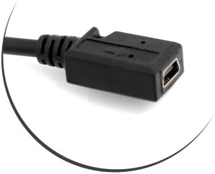 SYSTEM-S Mini USB (male) 90° Grad abwärts Winkel Kabel auf Mini USB (female) Adapter Kabel 27 cm - DREIKS