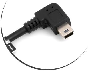 SYSTEM-S Mini USB 90° links gewinkelt Winkelstecker auf Mini USB Buchse Kabel Daten- und Ladekabel 27 cm - DREIKS