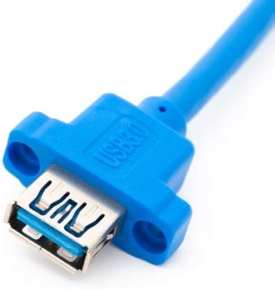 System-S USB Typ A 3.0 Stecker auf USB Typ A 3.0 Buchse für Panel Mount Kabel 100cm - DREIKS