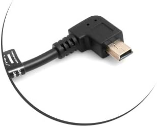 SYSTEM-S Mini USB Kabel 90° Rechts gewinkelt Winkelstecker auf USB Typ A (male) 90° rechts gewinkelt Datenkabel Ladekabel 26 cm - DREIKS