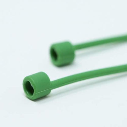 System-S 1x Silikon Halteband Holder für AirPods Kopfhörer in Grün - DREIKS