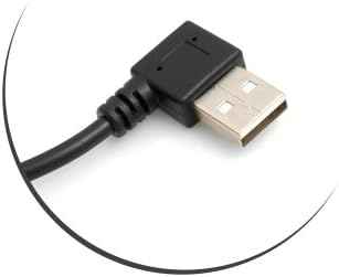 SYSTEM-S Micro USB Kabel 90° grad links gewinkelt Winkelstecker zu USB 2.0 Typ A 90° Grad rechts gewinkelt Datenkabel Ladekabel ca. 27 cm - DREIKS