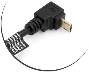 SYSTEM-S OTG Micro USB (male) 90° Grad abwärts Winkel Kabel auf USB Typ A (female) Adapter Kabel 13 cm mit OTG Funktion - DREIKS