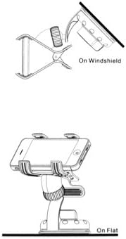 System-S KFZ Auto Windschutzscheibenhalterung & Tischhalterung Saugfuß & Spannklemme 105 mm für Handy Smartphone - DREIKS