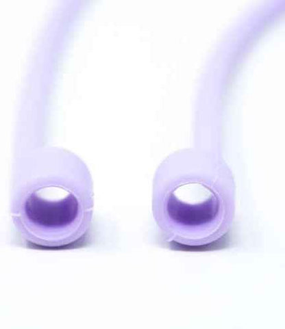 System-S 10x Silikon Halteband Holder für AirPods Kopfhörer in Lila - DREIKS