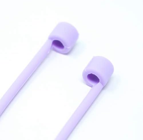 System-S 1x Silikon Halteband Holder für AirPods Kopfhörer in Lila - DREIKS