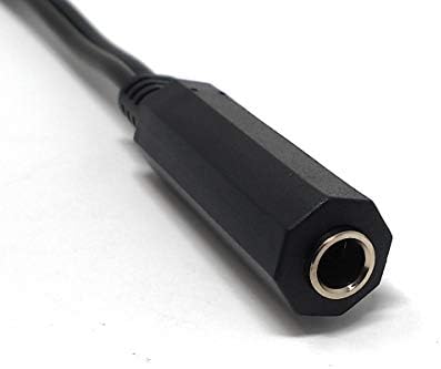 SYSTEM-S Audio Y Kabel 22 cm 6,35 mm Stereo 2x Klinke Stecker zu Buchse Adapter Schwarz - DREIKS