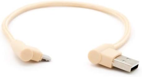 SYSTEM-S Micro USB Kabel 90° grad rechts gewinkelt Winkelstecker zu USB 2.0 Typ A 90° Grad rechts gewinkelt Datenkabel Ladekabel 20 cm in Goldfarben - DREIKS