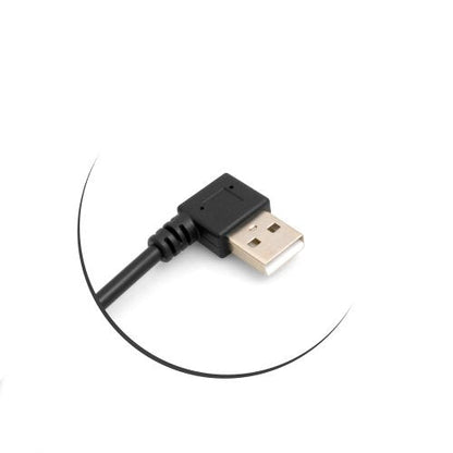 SYSTEM-S Mini USB 90° Kabel links gewinkelt Winkelstecker auf USB Typ A (male) 90° links gewinkelt Kabel Datenkabel Ladekabel 26 cm - DREIKS