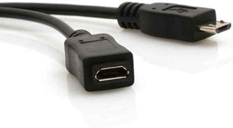 SYSTEM-S 3 in 1 OTG Host USB A (female) zu Micro USB (male/female) Datenkabel Kabel 20 cm - DREIKS