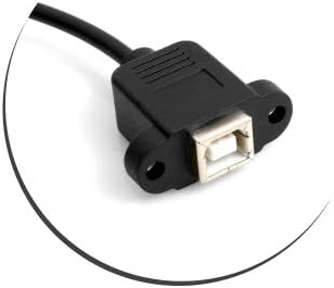 SYSTEM-S USB Typ B Stecker 90° Grad Winkel Rechtsgewinkelt auf USB B Eingang Panel Mount Stecker USB Kabel Verlängerungskabel 50cm - DREIKS