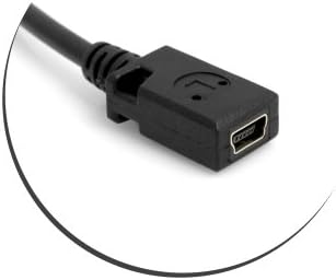 SYSTEM-S Mini USB 90° links gewinkelt Winkelstecker auf Mini USB Buchse Kabel Daten- und Ladekabel 27 cm - DREIKS