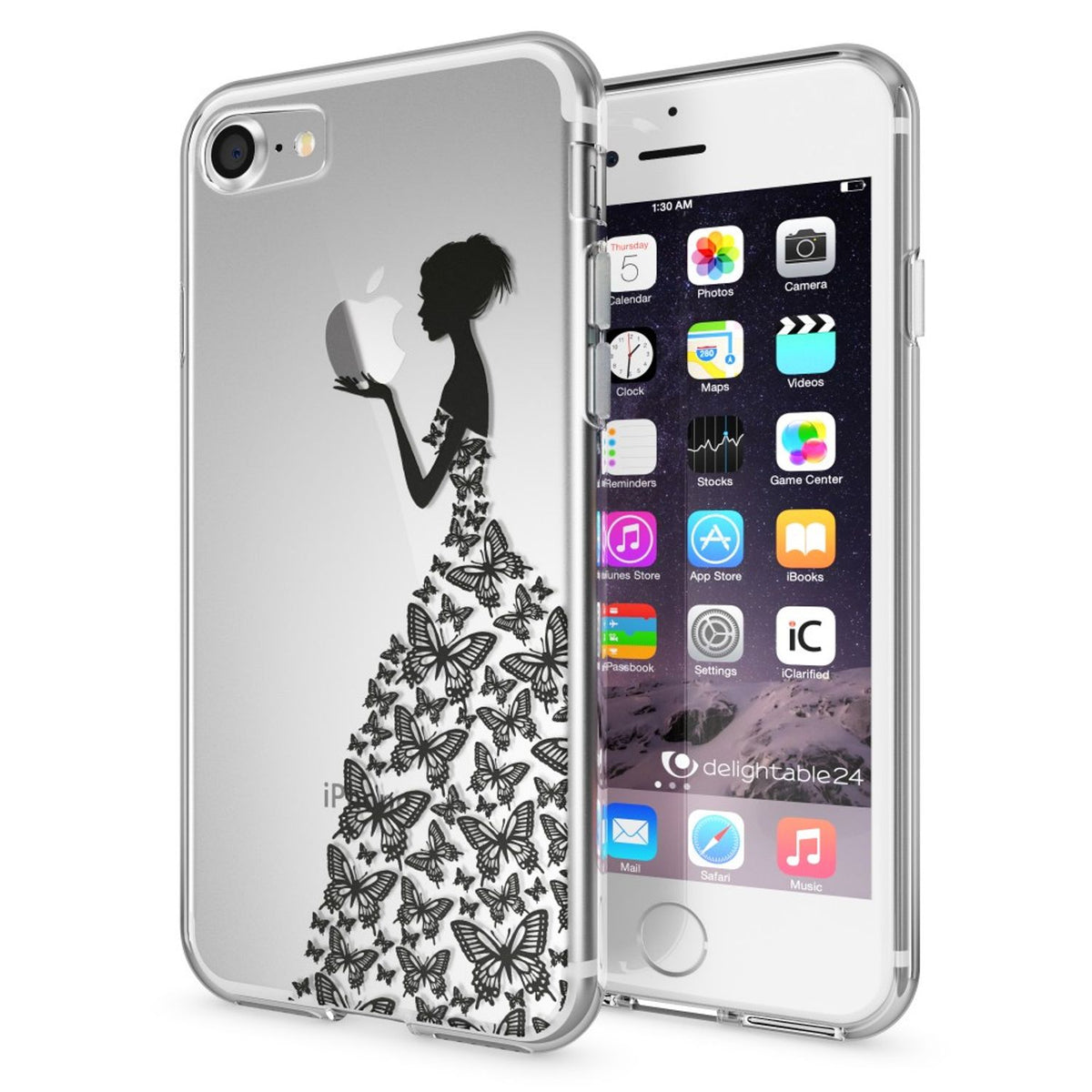 NALIA Handyhülle kompatibel mit iPhone 7, Slim Silikon Motiv Handy-Case Crystal Schutz-Hülle Dünn Durchsichtig, Etui Handy-Tasche Schale Back-Cover Transparent Bumper