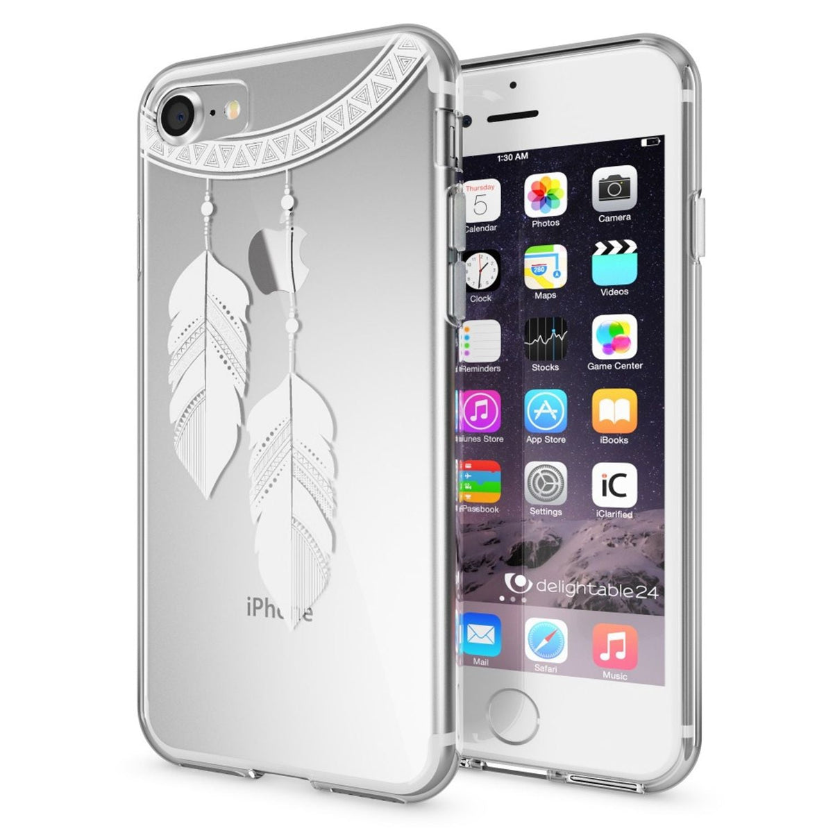 NALIA Handyhülle kompatibel mit iPhone 7, Slim Silikon Motiv Handy-Case Crystal Schutz-Hülle Dünn Durchsichtig, Etui Handy-Tasche Schale Back-Cover Transparent Bumper