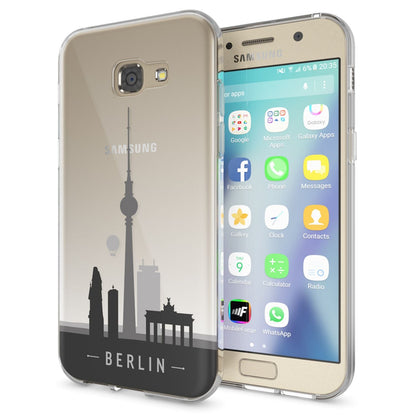 NALIA Handyhülle kompatibel mit Samsung Galaxy A5 2017, Slim Silikon Motiv Case Cover Schutz-Hülle Dünn Durchsichtig Etui Handy-Tasche Backcover Transparent Bumper
