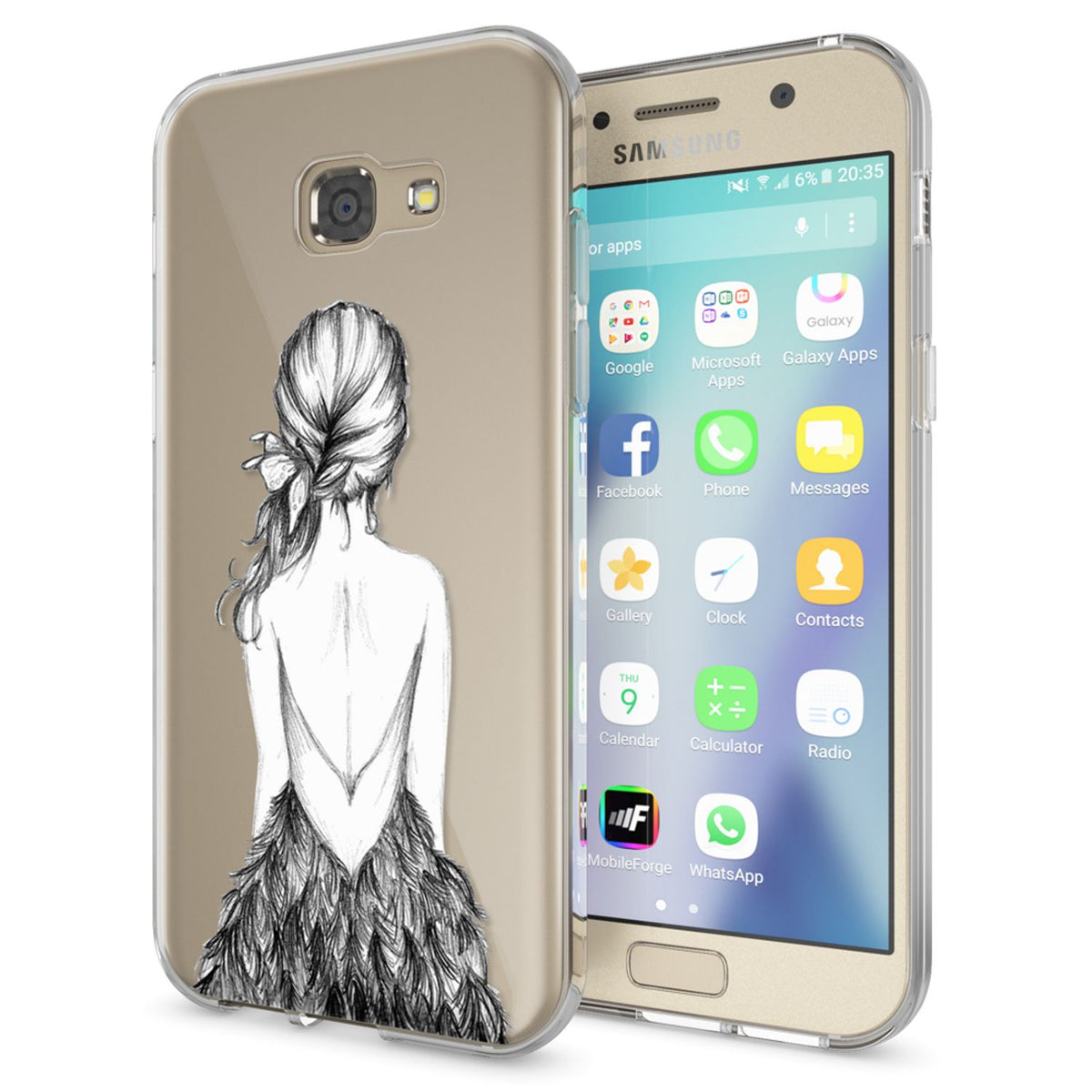 NALIA Handyhülle kompatibel mit Samsung Galaxy A5 2017, Slim Silikon Motiv Case Cover Schutz-Hülle Dünn Durchsichtig Etui Handy-Tasche Backcover Transparent Bumper