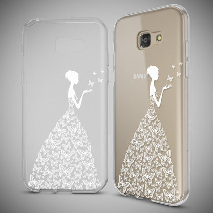 NALIA Handyhülle kompatibel mit Samsung Galaxy A5 2017, Slim Silikon Motiv Case Cover Schutz-Hülle Dünn Durchsichtig Etui Handy-Tasche Backcover Transparent Bumper